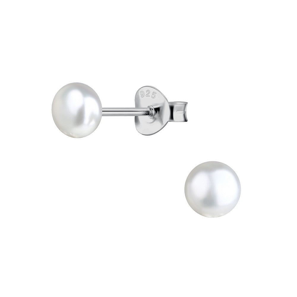5mm Fresh Water Pearl Sterling Silver Ear Studs