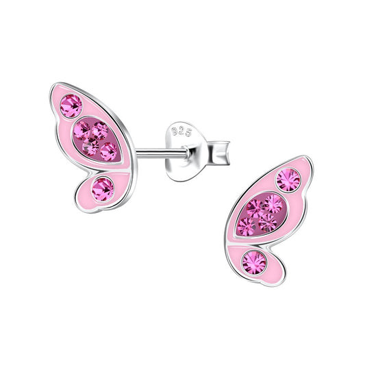 Sterling Silver Butterfly Ear Studs