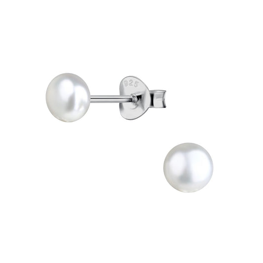 5mm Fresh Water Pearl Sterling Silver Ear Studs