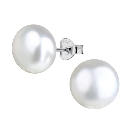 10mm Fresh Water Pearl Sterling Silver Ear Studs